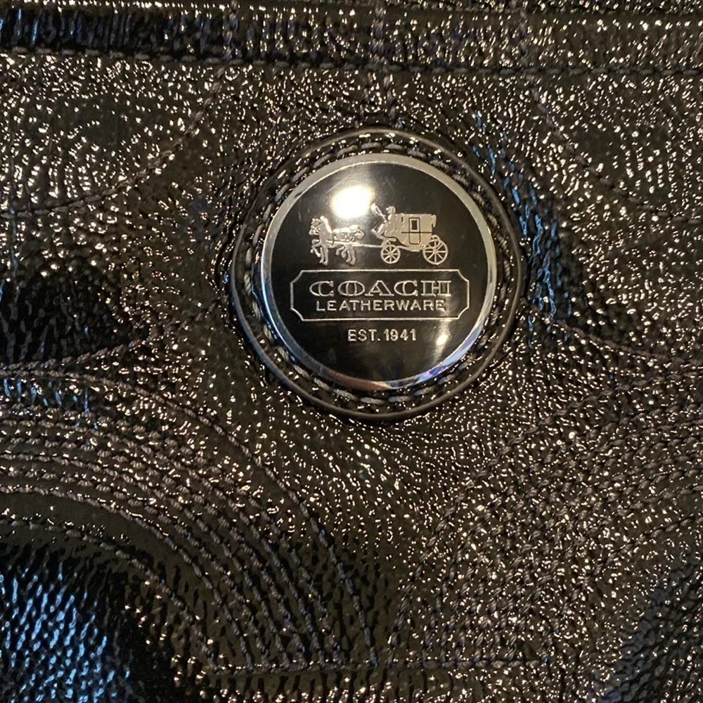 Coach Black Monogrammed Tote Bag in Like New Condition